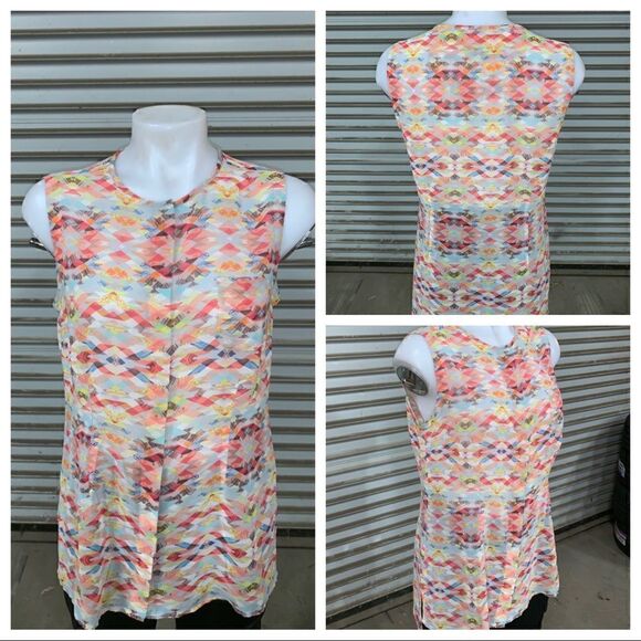 Cabi size small colorful sleeveless top - Picture 1 of 8